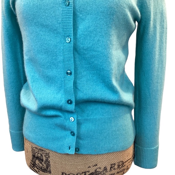 Vertical Design 2-Ply Cashmere Cardigan Sweater - Picture 5 of 7